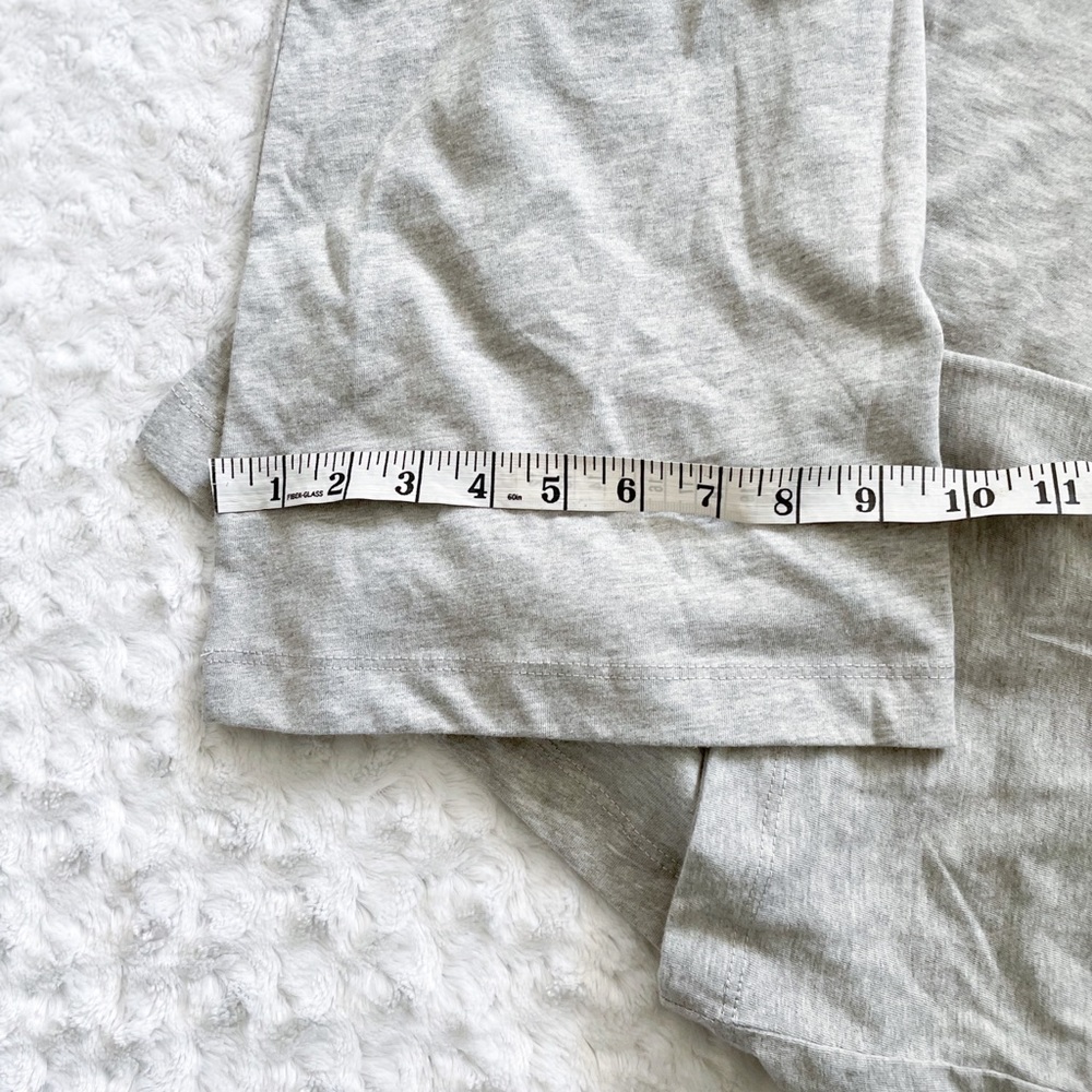 NWT-LUSH Grey Open Square Tie Back Wide Sleeve Top - Picture 12 of 12